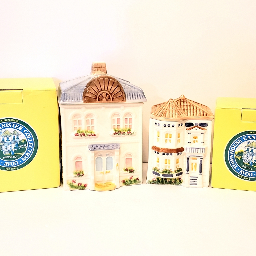 Avon Townhouse Collectable Cannisters